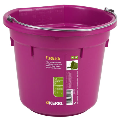 Kerbl Feed and Water Bucket FlatBack 20 l