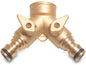 Bevo Profec Y-Stück Clickkupplung Messing 3/4" Innengewinde x Klickstecker x Klickstecker type mit Kugelhahn