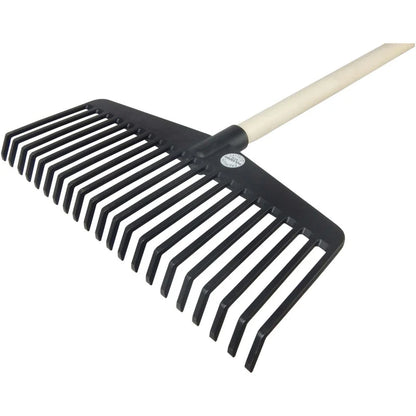 Nylon broom, black, 21-tine with handle
