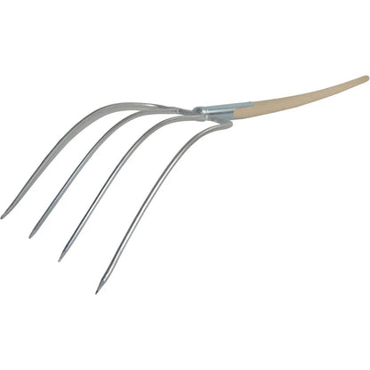 SHW Havau-Dunggabel, 4 Zinken Gr.31x23cm, mit Zwinge und Buchenstiel