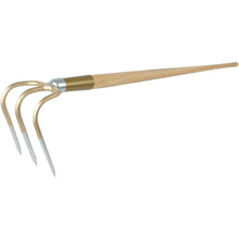 SHW Garden Cultivator, forged with 3 round tines, with 135 cm ash handle