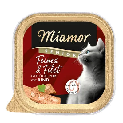 Miamor Feines Filet Senior Geflügel Pur + Rind