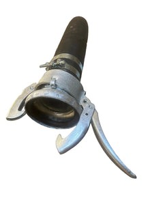 Agricultural irrigation rubber suction and discharge hose with incorporated steel spiral - coupled with M+M, corrugated 2m