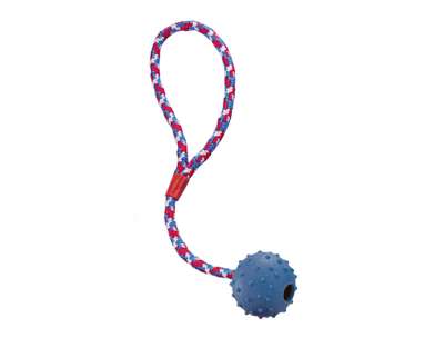 Nobby Vollgummi Ball mit Glocke und Seil