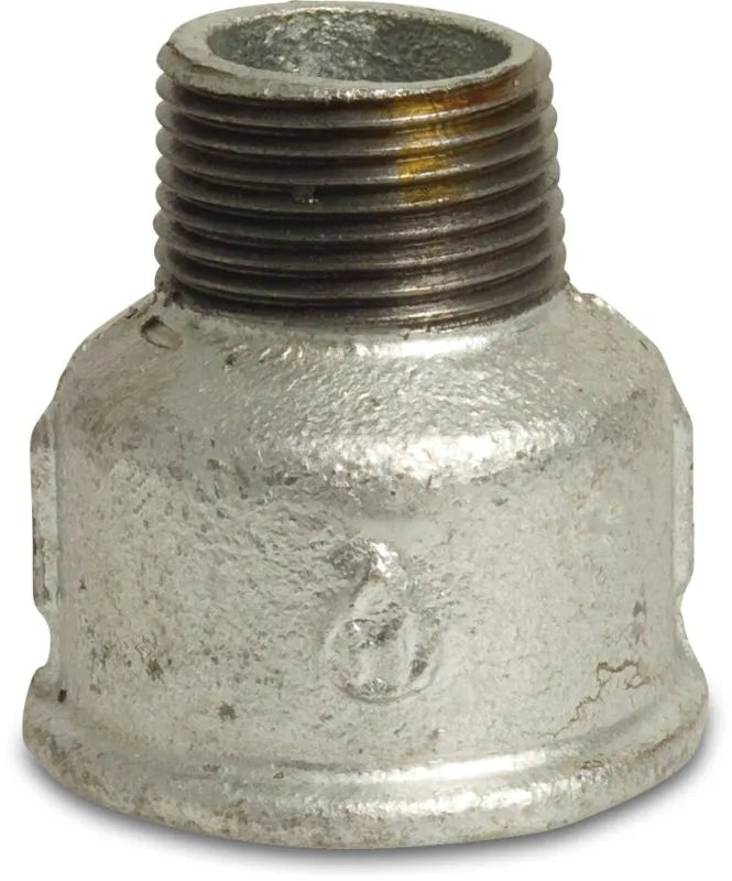Bevo No. Reducing Nipple Cast Iron Galvanized 2"i x 1"o