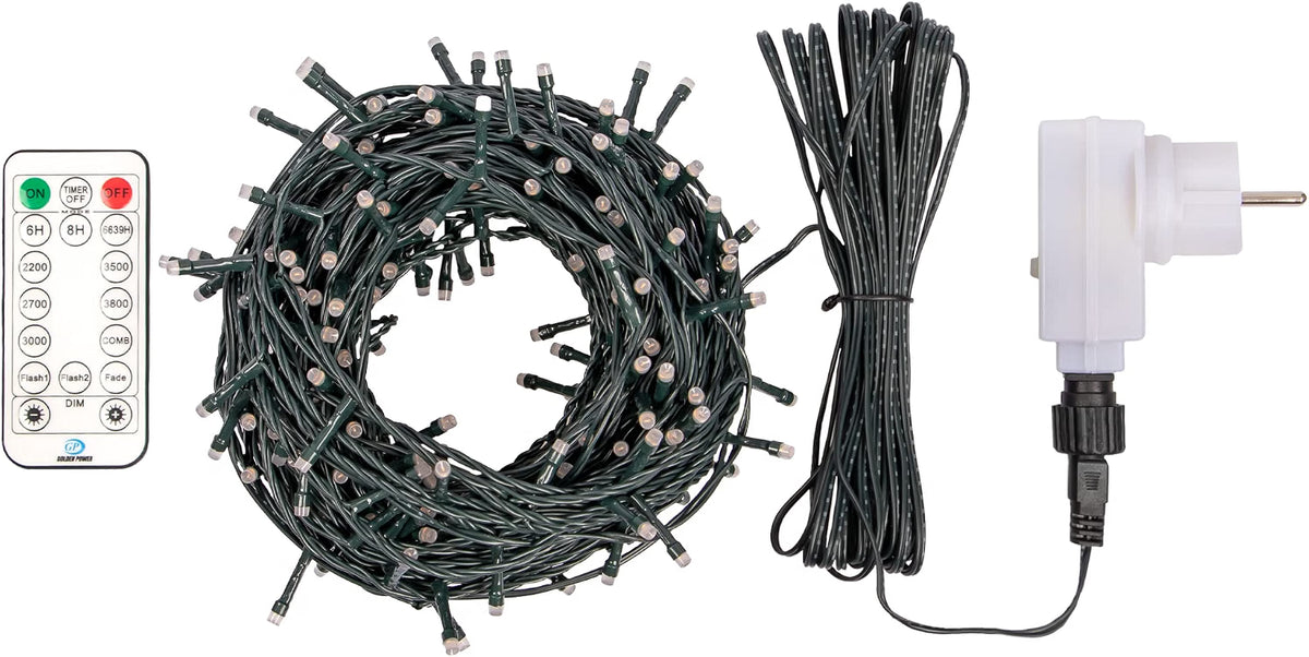 Weihnachtsbaum Lichterkette Innen und Außen NewTec mit Fernbedienung
