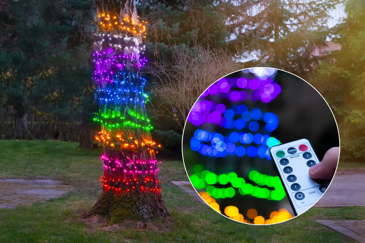 Weihnachtsbaum Lichterkette Innen und Außen NewTec mit Fernbedienung