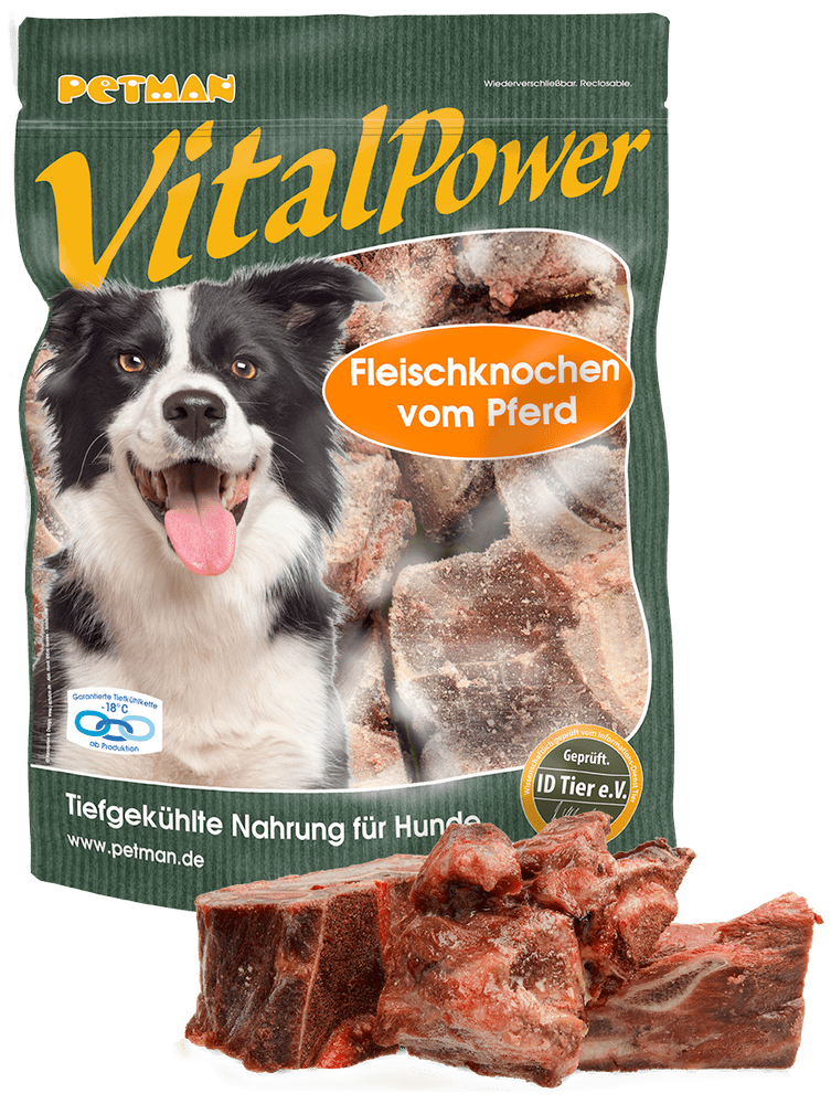 Petmann Fleisch Knochen vom Pferd 1 kg TK