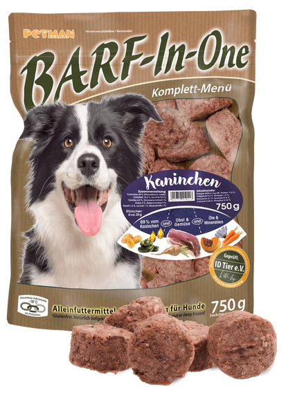 Petmann Barf in One Rabbit 750g Frozen