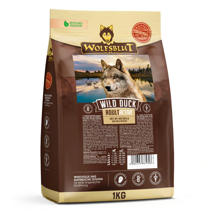 Wolfsblut Wild Duck AdultActive Ente mit Kartoffeln 1 kg