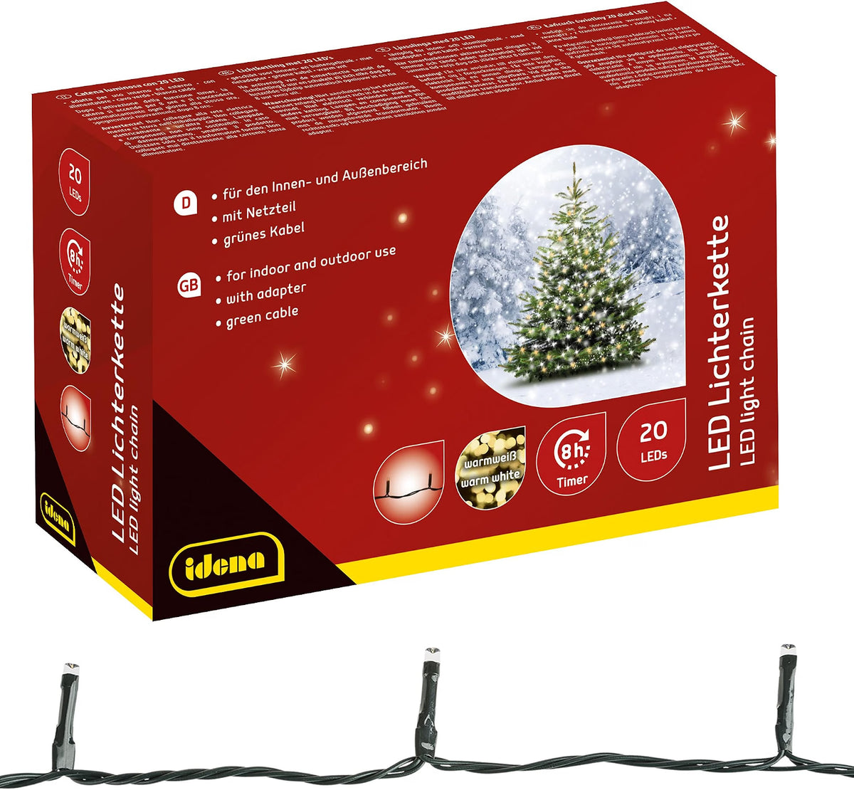 Weihnachtsbaum Lichterkette Innen und Außen