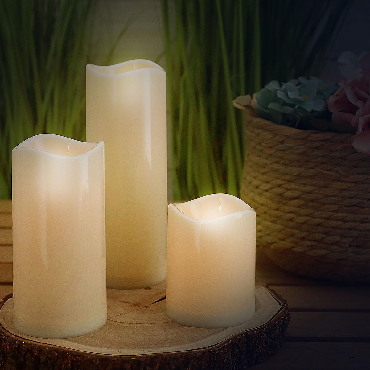 Cepewa LED Kerzen-Set 3er Set
