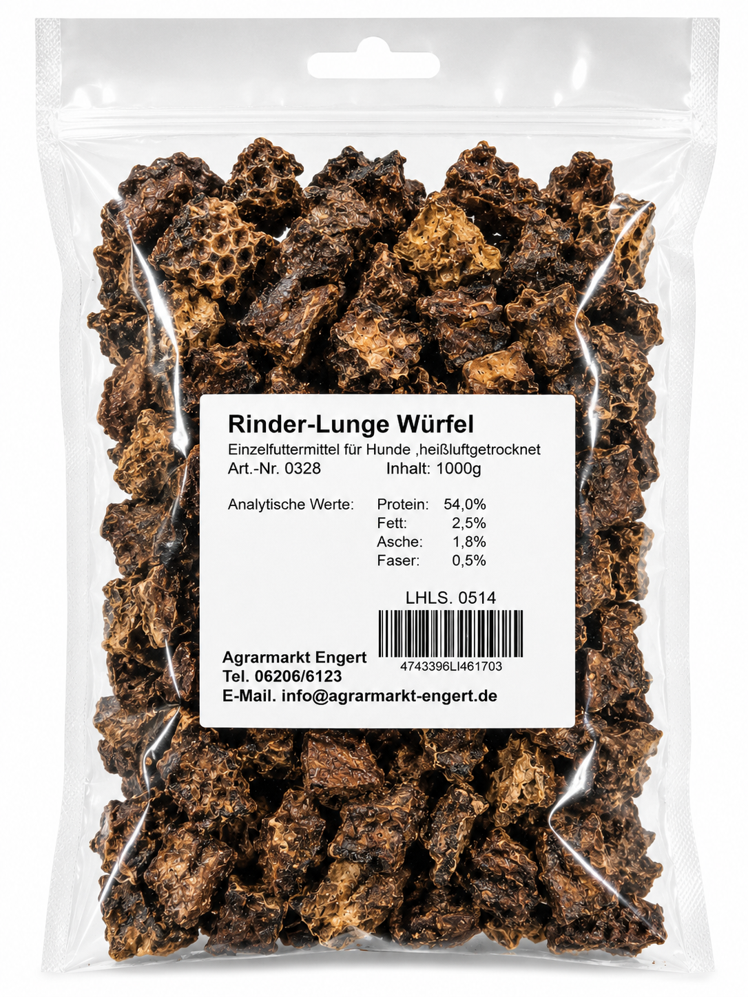 Beef lung cubes