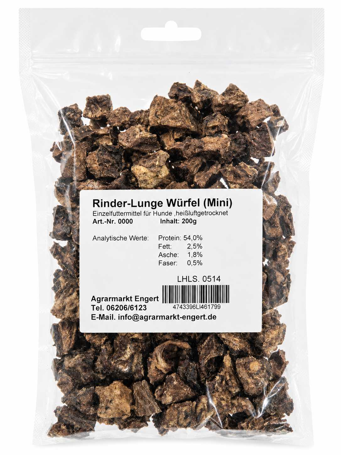 Beef lung cubes