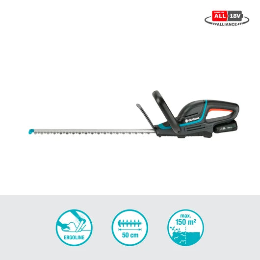 GARDENA Akku-Heckenschere ComfortCut 50/18V P4A Ready-To-Use Set