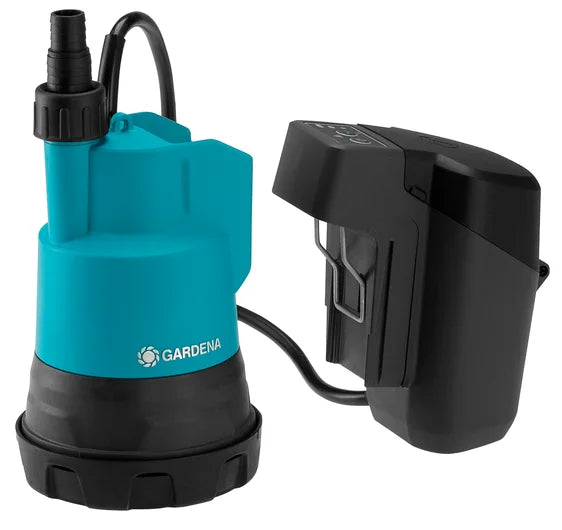 GARDENA Akku-Klarwasser-Tauchpumpe 2000/2 18V P4A Ready-To-Use Set