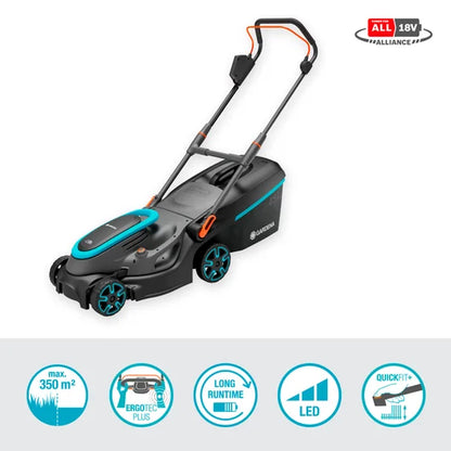 GARDENA Akku-Rasenmäher PowerMax 37/36V P4A Ready-To-Use Set