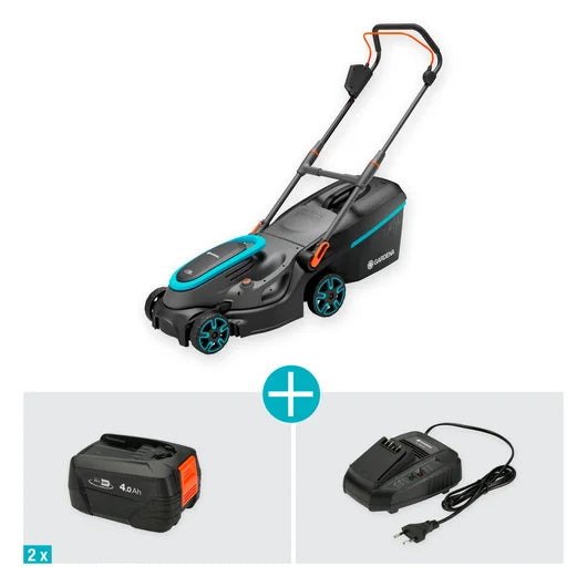 GARDENA Akku-Rasenmäher PowerMax 37/36V P4A Ready-To-Use Set