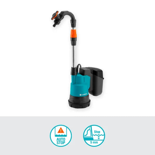 GARDENA Akku-Regenfasspumpe 2000/2 18V P4A Ready-To-Use Set
