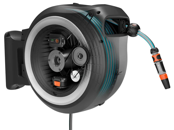 Cordless Wall-Mounted Hose Box PowerRoll