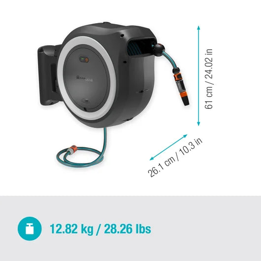 Cordless Wall-Mounted Hose Box PowerRoll