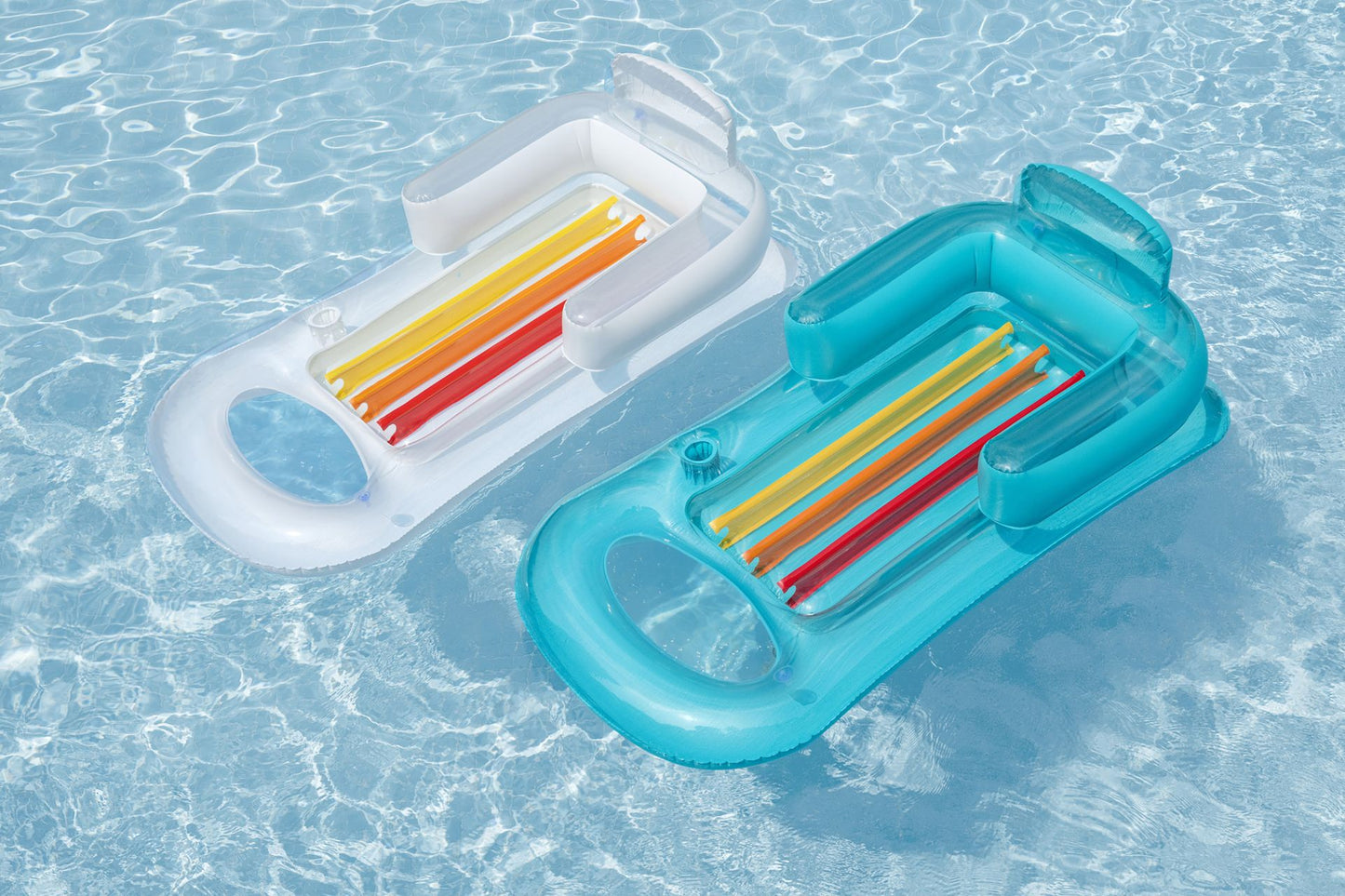 Bestway® Luftliege Sommerfarben mit Rückenlehne