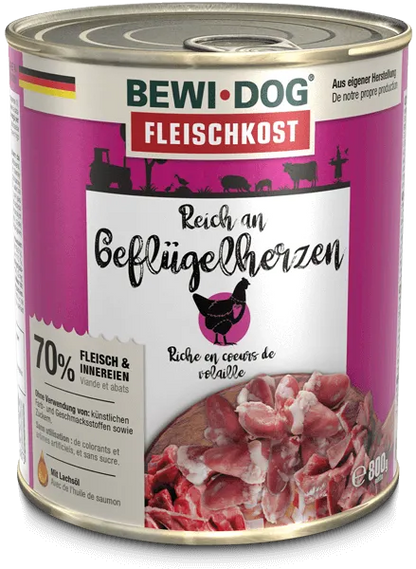 BewiDog Rich in Poultry Hearts