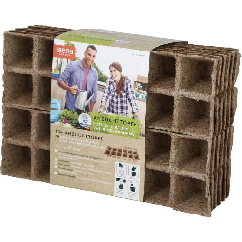 Siena Garden Bio- Anzuchttöpfe 5 x 5 cm, quadratisch