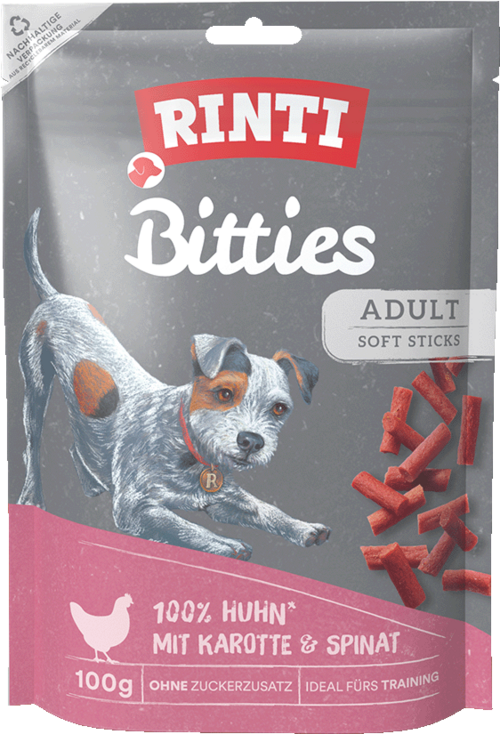 Rinti Bitties Adult Huhn mit Karotten & Spinat - Beutel