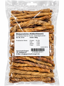 Agrarmarkt Engert Puppy Sticks (Calf Bladders)