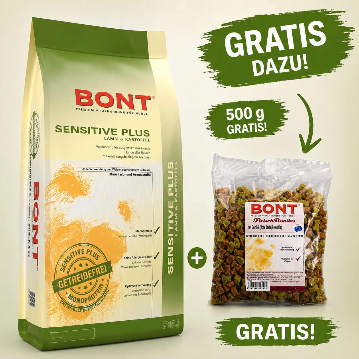 BONT Sensitive Plus Lamm-Kartoffel + GRATIS Aktion