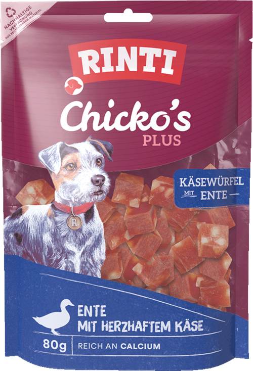 Rinti Chicko's Plus Cheese Cubes with Duck - Pouch