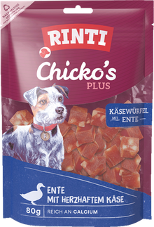 Rinti Chicko's Plus Cheese Cubes with Duck - Pouch