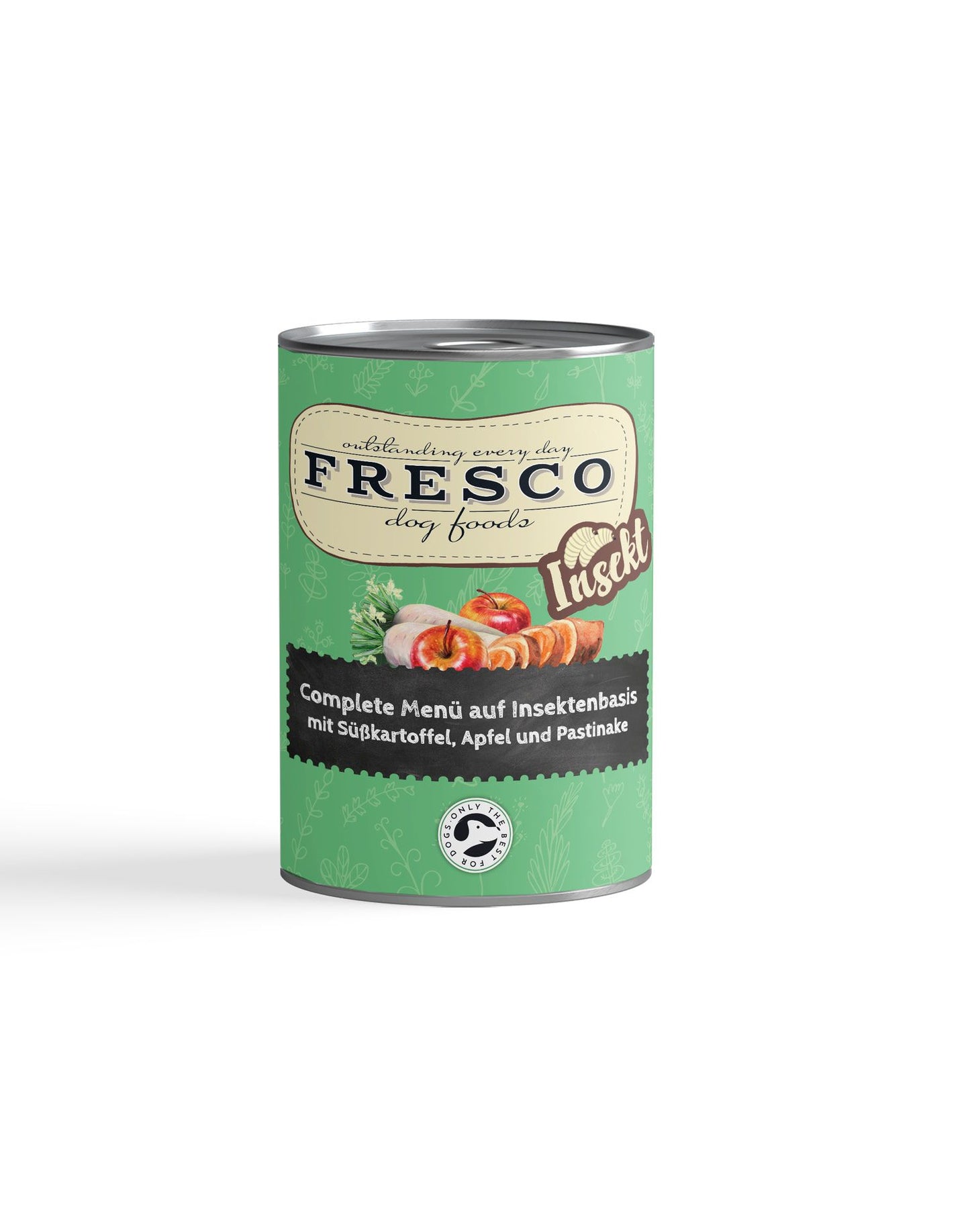 Fresco Complete Menü auf Insektenbasis mit Süßkartoffel, Pastinake und Apfel (haltbares B.A.R.F.)