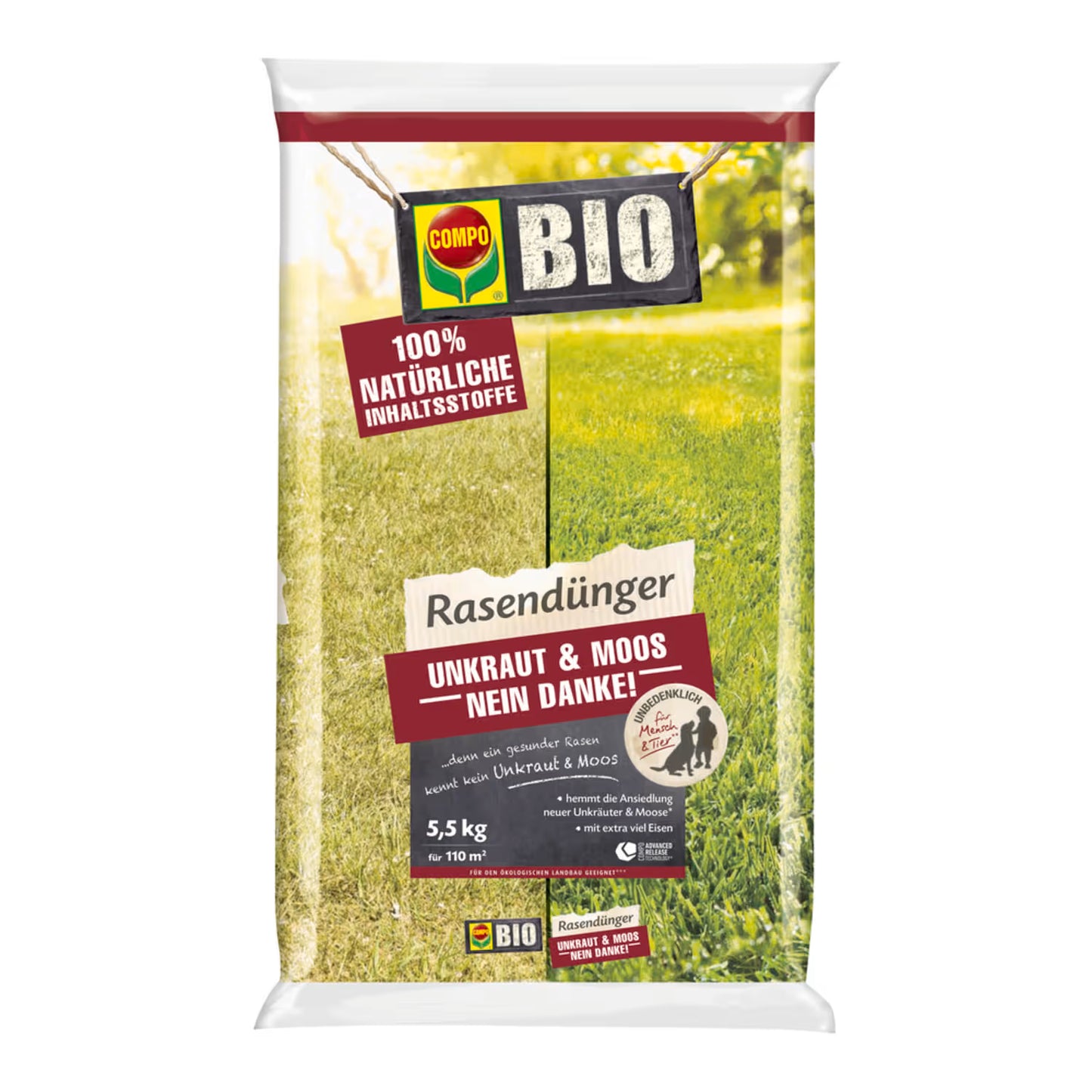 Compo BIO Rasendünger Unkraut & Moos Nein Danke