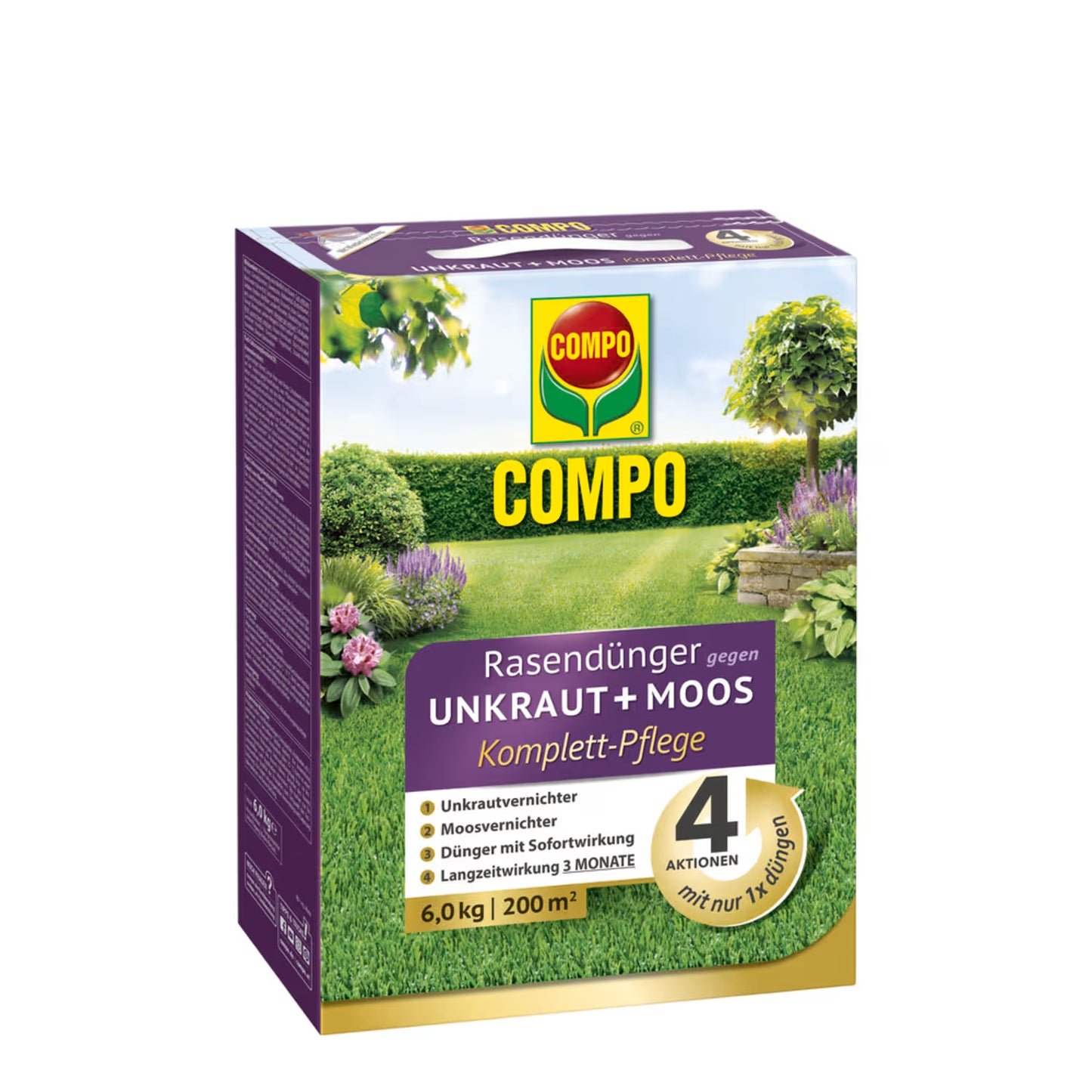 Compo Lawn Fertilizer against Weeds+Moss Complete Care