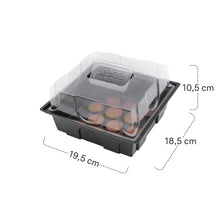 Siena GARDEN Plastic Mini Seedling Greenhouse with Lid & 12 Swell Tabs Ø 36mm