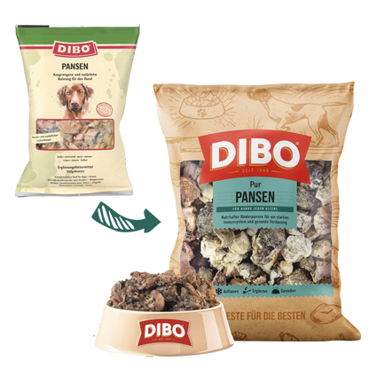 DIBO Pansen BARF Frostfutter tiefgekühlt 2 kg