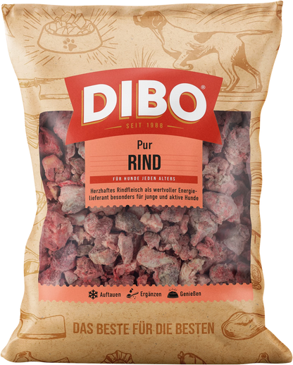 DIBO Rind BARF Frostfutter tiefgekühlt 2 kg