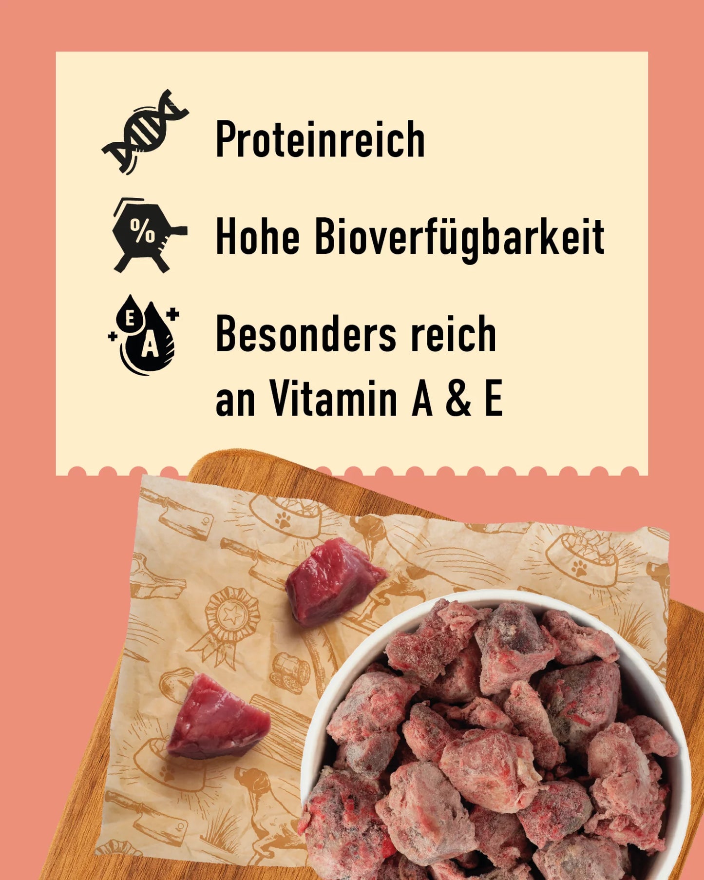 DIBO Rind BARF Frostfutter tiefgekühlt 2 kg