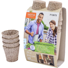 Siena GARDEN Organic Seedling Pots, 24 pieces, Ø 6 cm, round