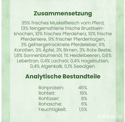 FRESCO Trockenbarf Complete Plus Pferd (für kleine Hunde)