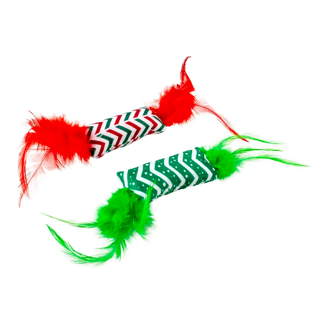 Duvo Plus Feder-Spielzeug für Katzen Xmas Silky