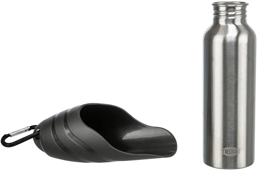 Trixie Bottle with Drinking Bowl, Stainless Steel/Plastic, various