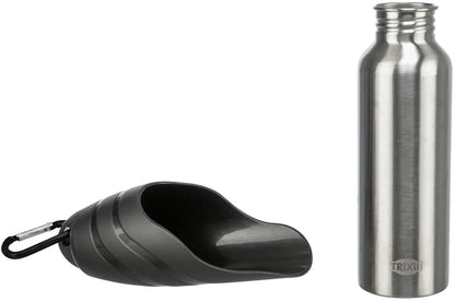 Trixie Bottle with Drinking Bowl, Stainless Steel/Plastic, various