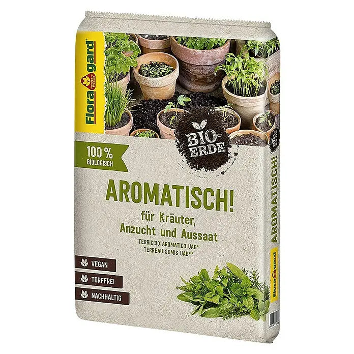 Floragard Bio-Kräuter- & Aussaaterde Aromatisch! 10 l