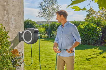 Cordless Wall-Mounted Hose Box PowerRoll