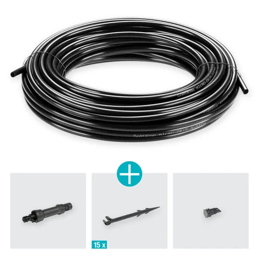 Micro-Drip-System Drip Irrigation Set for Vegetable/Plant Rows (15 m)