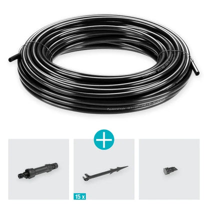 Micro-Drip-System Drip Irrigation Set for Vegetable/Plant Rows (15 m)