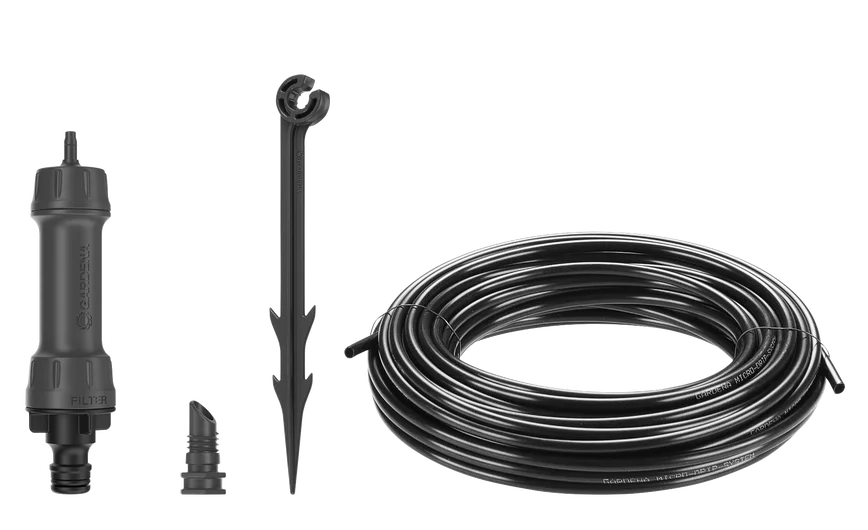 Micro-Drip-System Drip Irrigation Set for Vegetable/Plant Rows (15 m)